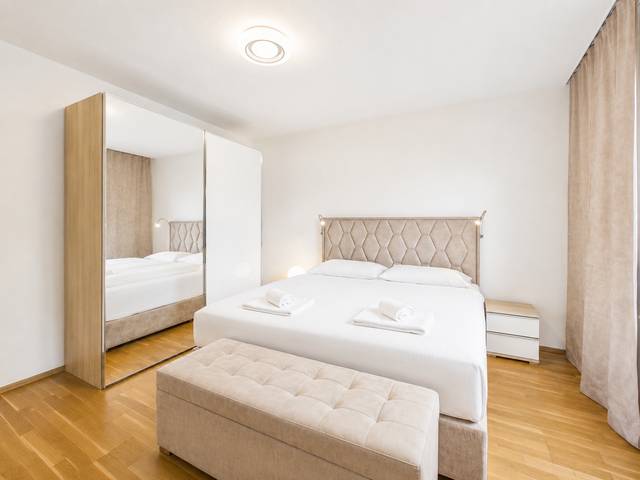 Schlafzimmer – Deluxe Bungalow – Ferienwohnung Wörthersee